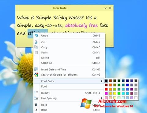 Screenshot Simple Sticky Notes für Windows 10