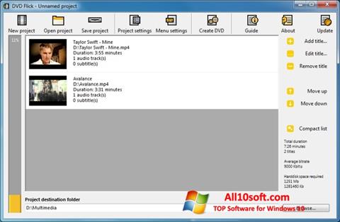 Screenshot DVD Flick für Windows 10