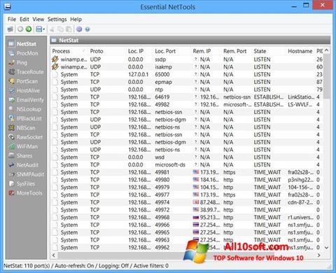 Screenshot Essential NetTools für Windows 10