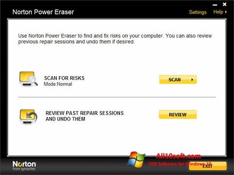 Screenshot Norton Power Eraser für Windows 10