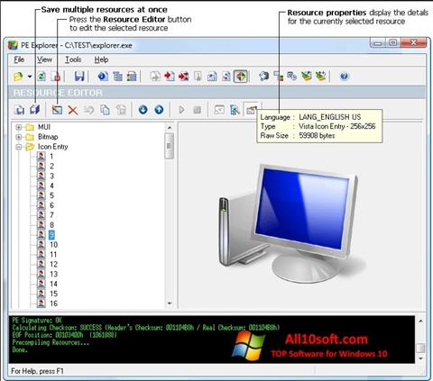 Screenshot PE Explorer für Windows 10