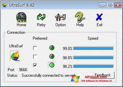 Screenshot UltraSurf für Windows 10