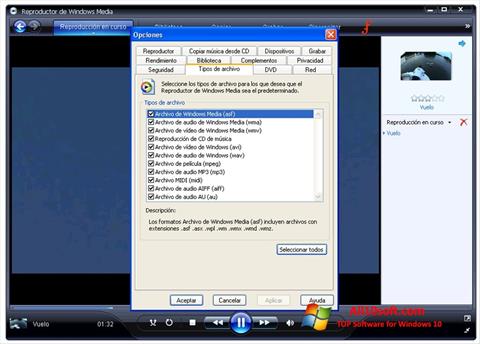 Screenshot Windows Media Player für Windows 10