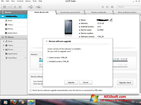 Screenshot LG PC Suite für Windows 10