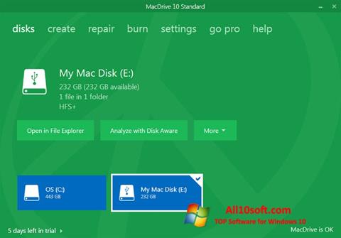 Screenshot MacDrive für Windows 10