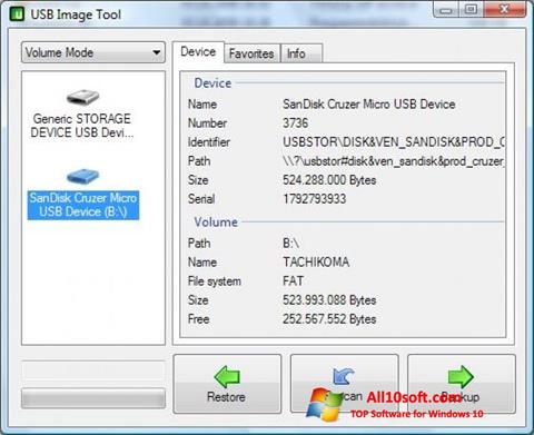 Screenshot USB Image Tool für Windows 10