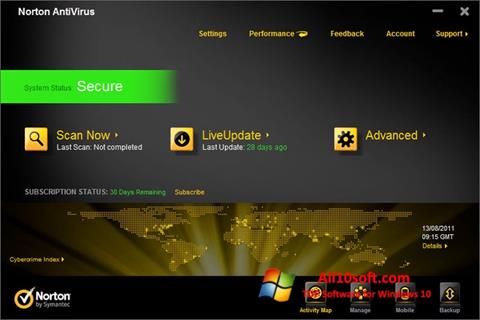 Screenshot Norton AntiVirus für Windows 10