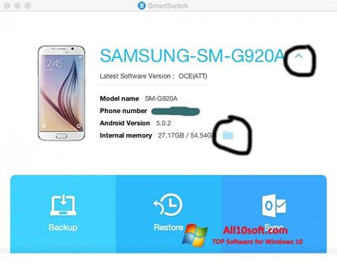 Screenshot Samsung Smart Switch für Windows 10