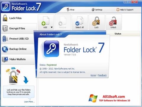 Screenshot Folder Lock für Windows 10