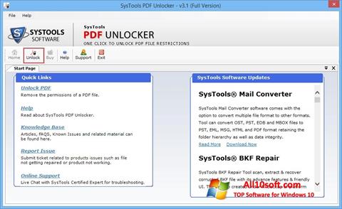 Screenshot PDF Unlocker für Windows 10