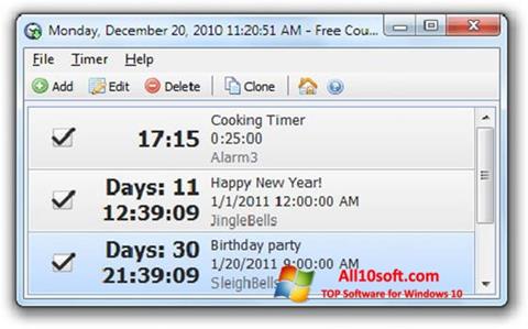 Screenshot Free Countdown Timer für Windows 10