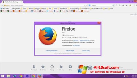 Screenshot Mozilla Firefox Offline Installer für Windows 10