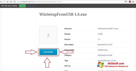 Screenshot WinSetupFromUSB für Windows 10
