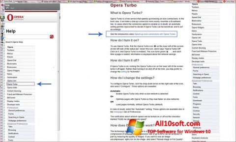 Screenshot Opera Turbo für Windows 10