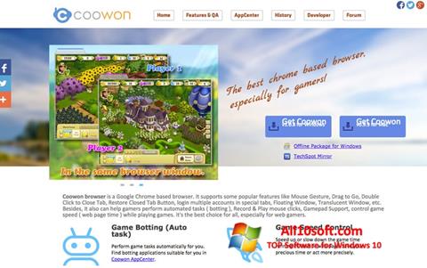Screenshot Coowon Browser für Windows 10