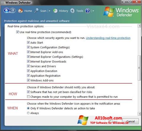 Screenshot Windows Defender für Windows 10