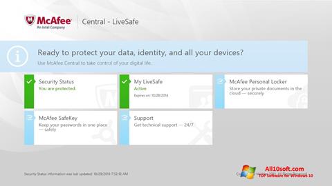 Screenshot McAfee LiveSafe für Windows 10