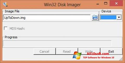 Screenshot Win32 Disk Imager für Windows 10