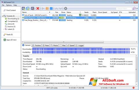 Screenshot BitTorrent für Windows 10