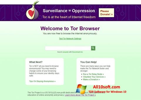Screenshot Tor für Windows 10