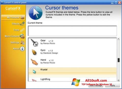 Screenshot CursorFX für Windows 10