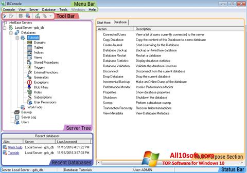Screenshot InterBase für Windows 10