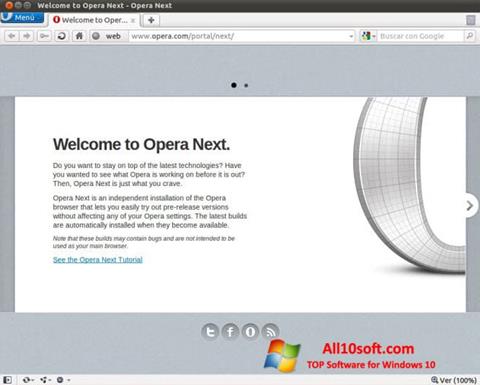 Screenshot Opera Developer für Windows 10