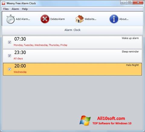 Screenshot Free Alarm Clock für Windows 10