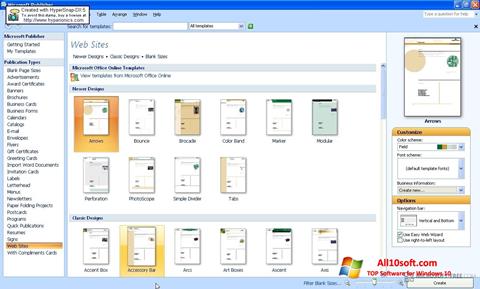 Screenshot Microsoft Publisher für Windows 10