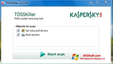 Screenshot Kaspersky TDSSKiller für Windows 10