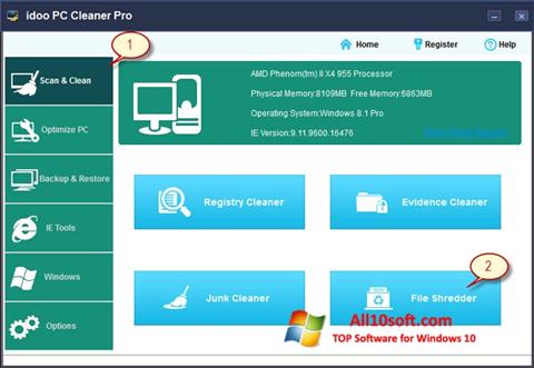 Screenshot PC Cleaner für Windows 10