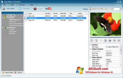 Screenshot Any Video Converter für Windows 10