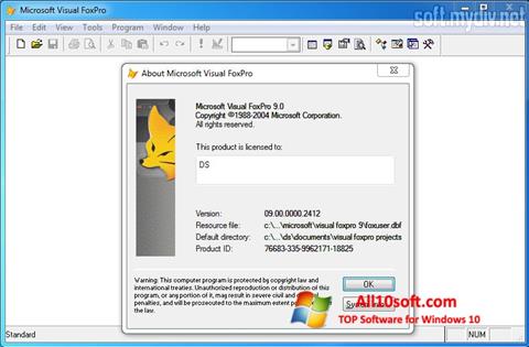Screenshot Microsoft Visual FoxPro für Windows 10