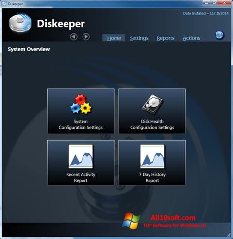 Screenshot Diskeeper für Windows 10
