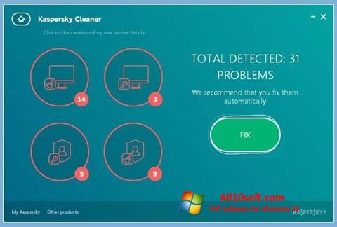 Screenshot Kaspersky Cleaner für Windows 10