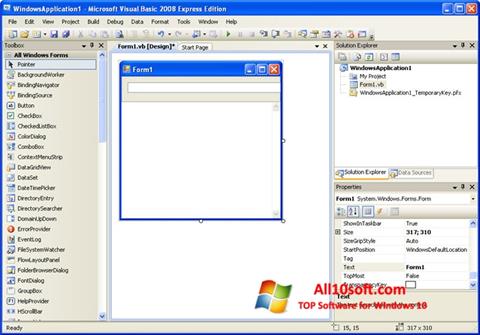 Screenshot Microsoft Visual Basic für Windows 10