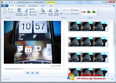Screenshot Windows Live Movie Maker für Windows 10