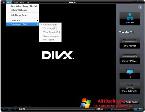 Screenshot DivX Player für Windows 10