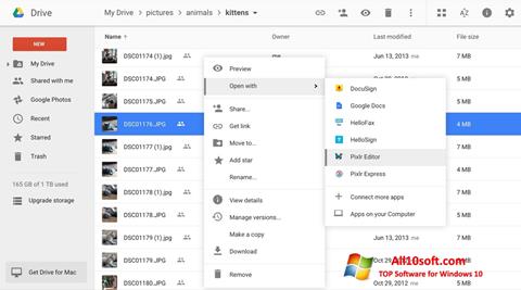 Screenshot Google Drive für Windows 10