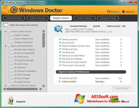 Screenshot Windows Doctor für Windows 10