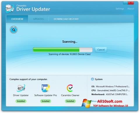 Screenshot Carambis Driver Updater für Windows 10