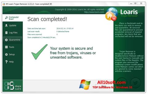 Screenshot Trojan Remover für Windows 10
