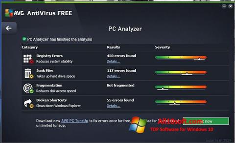 Screenshot AVG AntiVirus Free für Windows 10