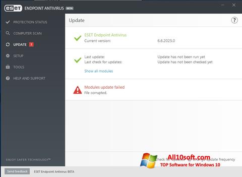 Screenshot ESET Endpoint Antivirus für Windows 10