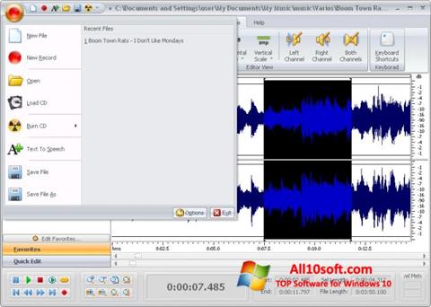 Screenshot Free Audio Editor für Windows 10