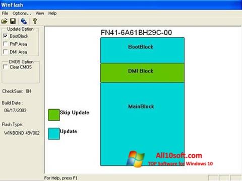 Screenshot WinFlash für Windows 10