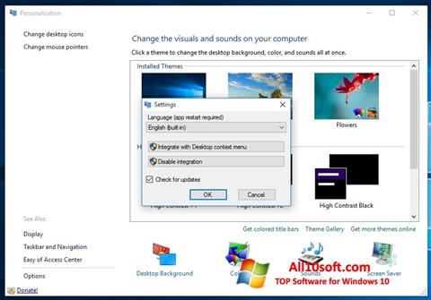 Screenshot Personalization Panel für Windows 10