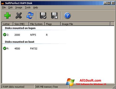 Screenshot SoftPerfect RAM Disk für Windows 10