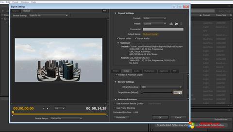 Screenshot Adobe Media Encoder für Windows 10