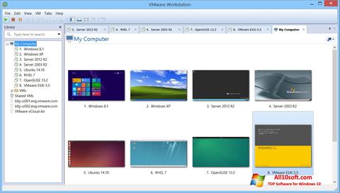 Screenshot VMware Workstation für Windows 10